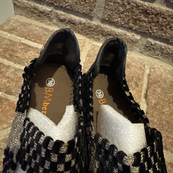 New Bernie Mev Lulia Wedge Mary Jane Shoes Size 39 EU US8 Bronze/Black Velvet - Picture 10 of 12